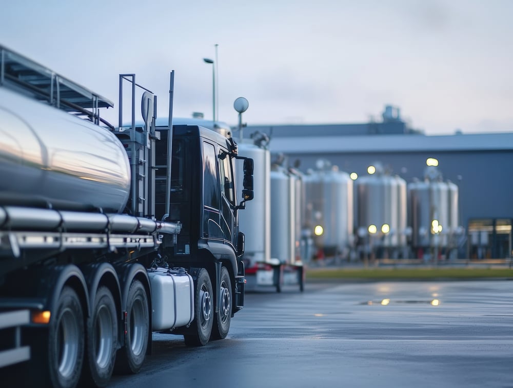 Milk_truck_arriving_at_dairy Milk_truck_arriving_at_dairy