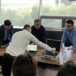 A match-making event in international co-operation center